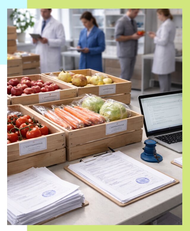 Сертификация овощей и фруктов в Полысаеве от 8741 р. | Алешин-Плс