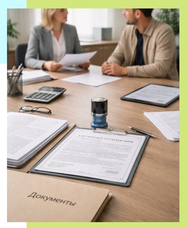 Сертификат соответствия на продукцию в Полысаеве от 15425 р.|Алешин-Плс